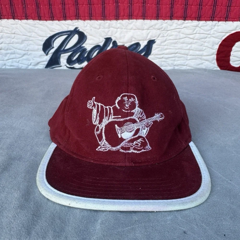 Vtg Y2K True Religion Red Hat White Stitched Buddha